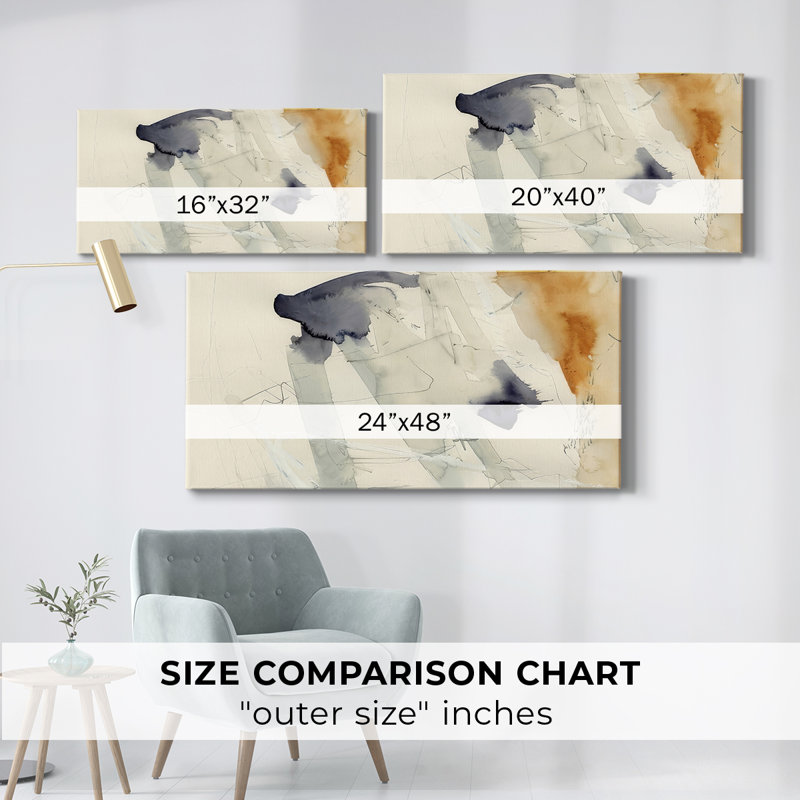 Marking Moments I - Toile tendue avec châssis - Prêt à accrocher, H 16 po x l 32 po