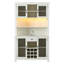 70 po Armoire de rangement pour garde-manger rustique 70 po, armoire à huche avec prises à DEL Armoire à nourriture avec portes et tablettes