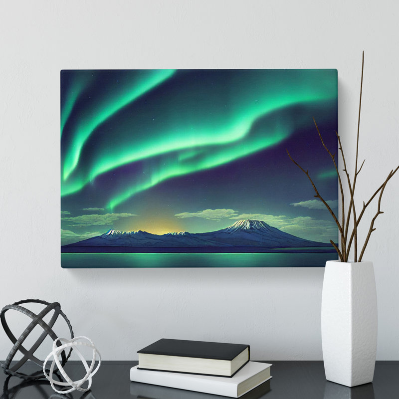 Ethereal Aurora Borealis - Wrapped Canvas Painting