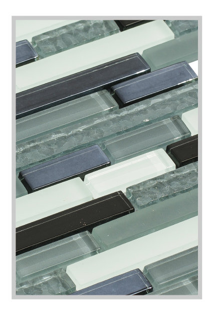 Fara Linear Tile, Gray/Black