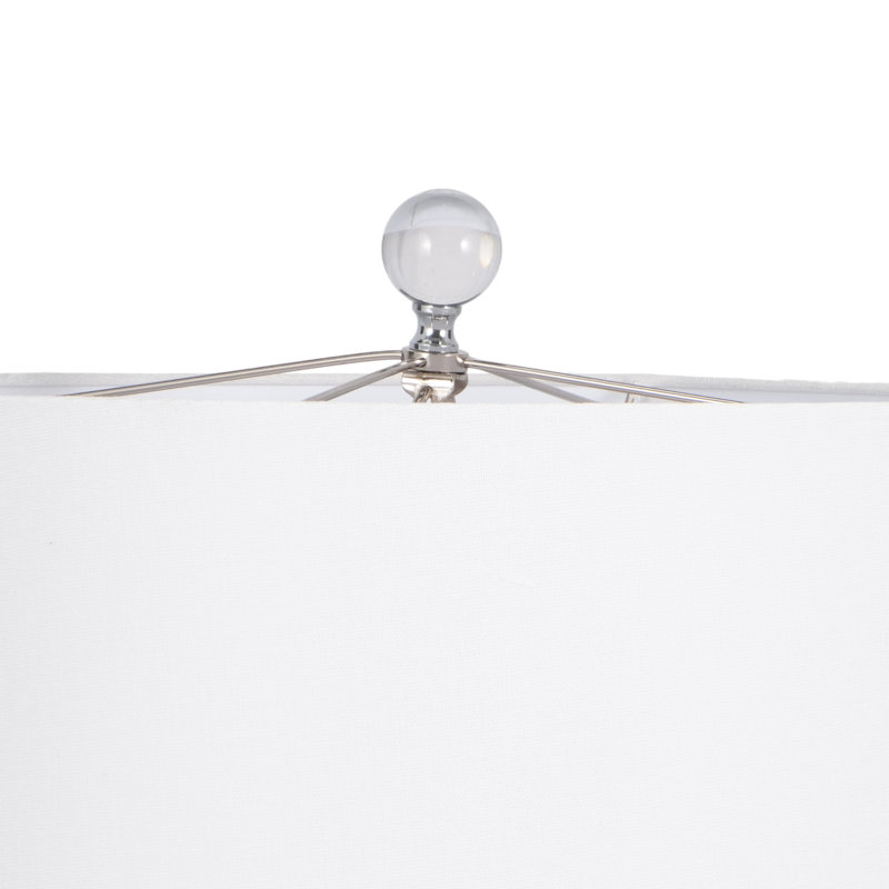 Lampe de table élégante 2 tons bleu / blanc Ivy Bronx 27 "
