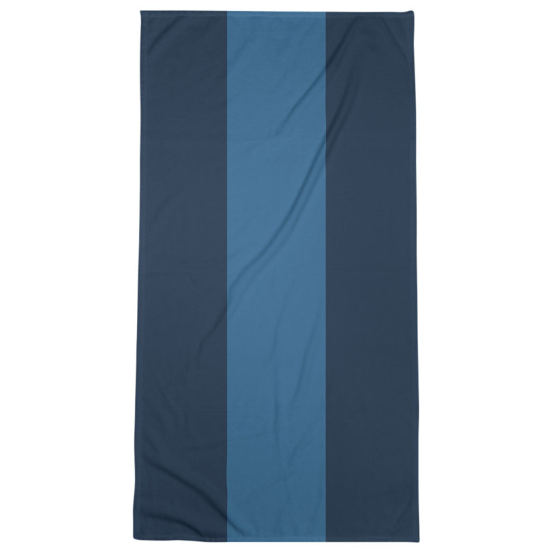 Cotton Blend Lightweight Bath Towel, Midnight Blue/Blue