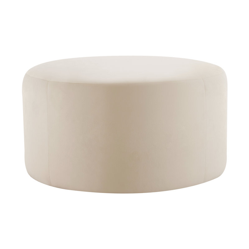 Velvet In Cream, 30"X30"X16", Enhances Interior Decor, Foam Filled Modern Style Cream , 30.17"X15.8"X30.17", Adds Contemporary Flair
