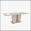 Table de salle à manger rectangulaire extensible pour 6 à 10 personnes, motif de travertin veiné, design simple et élégant, 160 à 200 cm-96621339-96621338