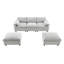 Canapé modulaire modulaire avec poches de rangement, ensemble de canapé en forme de U avec coussins, canapé confortable-601419551