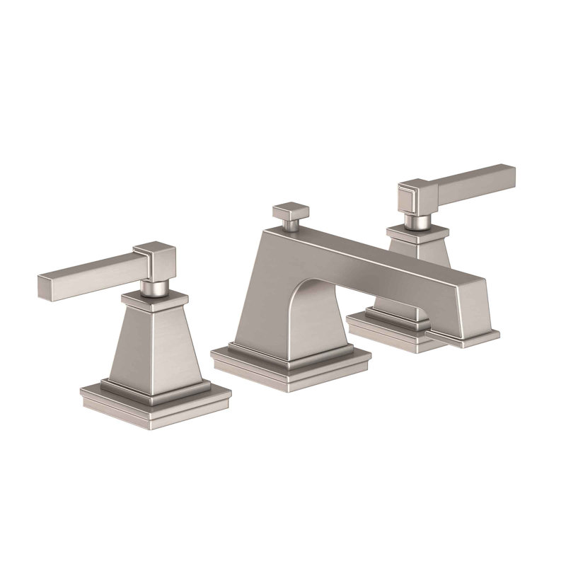 Malvina Widespread Bathroom Faucet with Drain Assembly, Satin Nickel