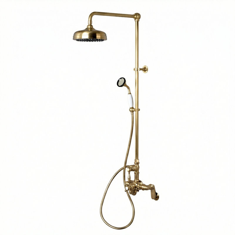 Système de douche thermostatique Sacramento Exposed de Strom Living, Laiton poli non laqué