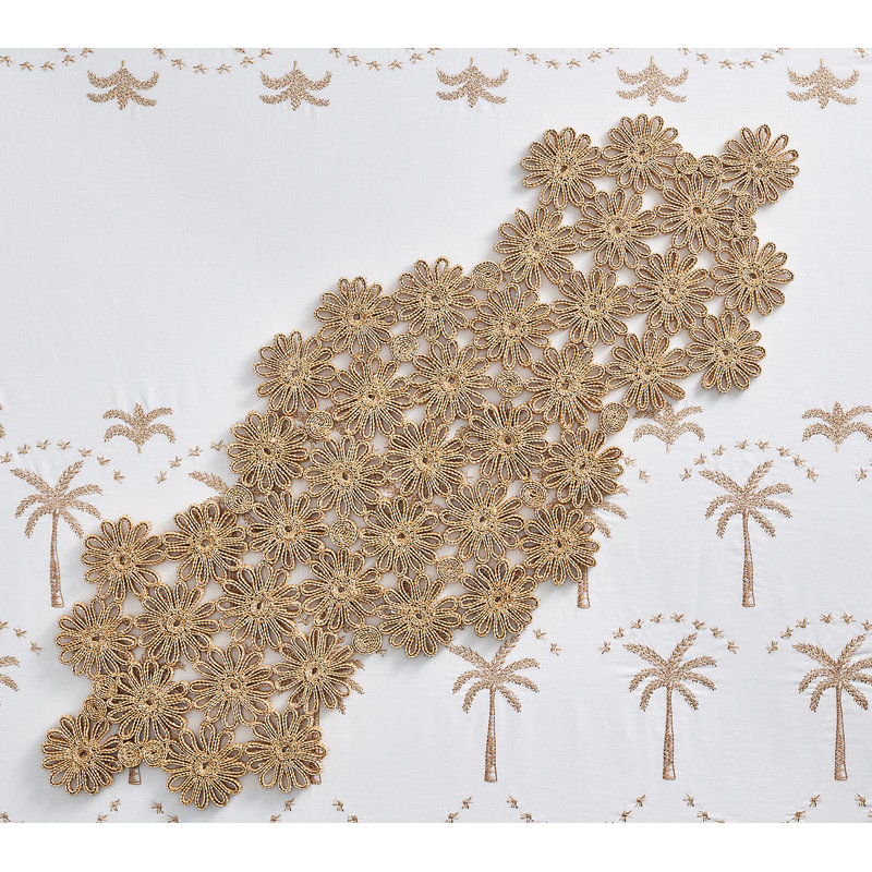 Palm Embroidered Tablecloth