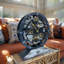 Desk wooden Clock Round 10 inches with Real Moving Gears (Transformable into a Wall Clock - detachable base) Canada Collection-1414946529