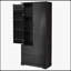Armoire de cuisine 72 pouces à cannelures modernes avec grands tiroirs et porte-épices à 8 portes, organisateur de rangement autoportant pour la maison et le bureau, noir-1102354491