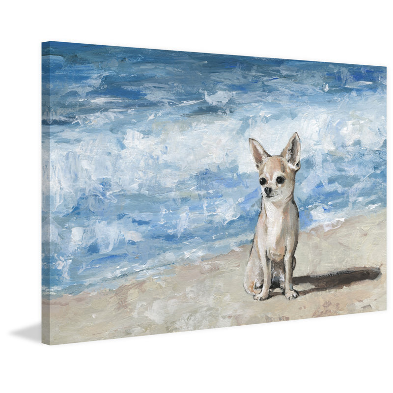 Sad Chihuahua by Parvez Taj - Wrapped Canvas Painting, 101cm H x 152cm W x 3.8cm D