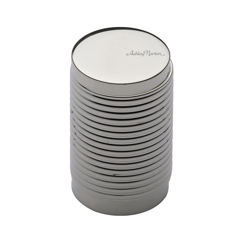 13/16" Diameter Cylindrical Knob, Polished Nickel