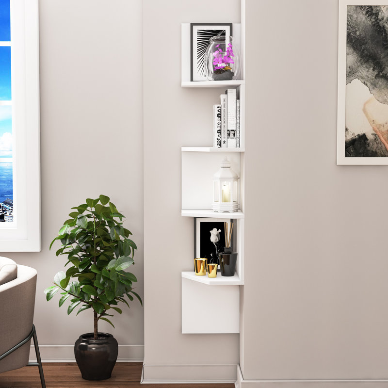 4 Piece Tiered Shelf, White