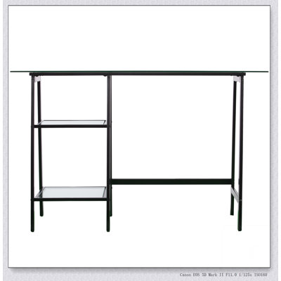 Bureau noir en métal / verre Avery