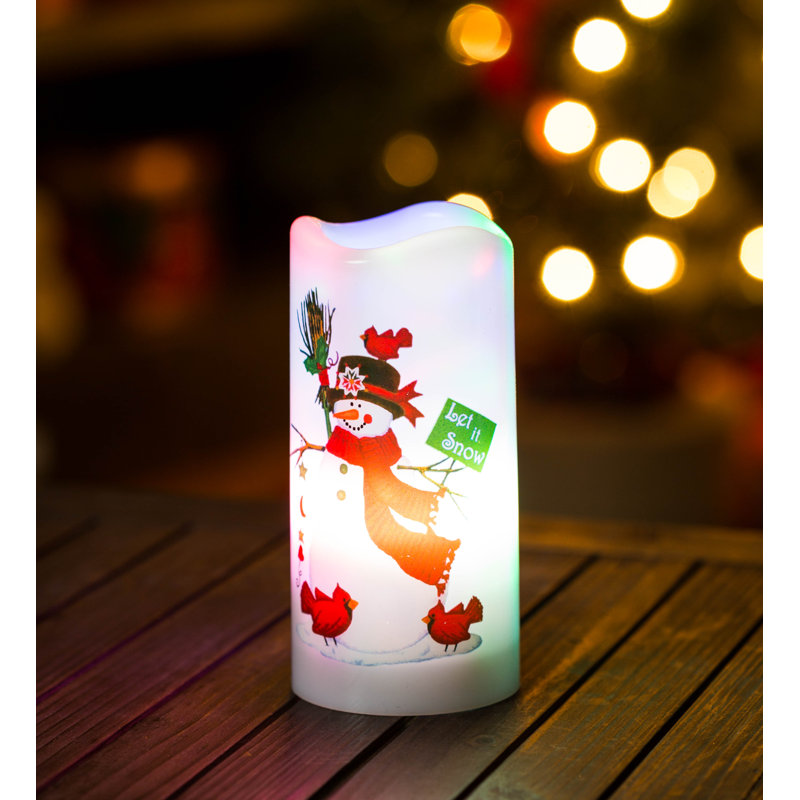 Snowman Pillar Table Décor