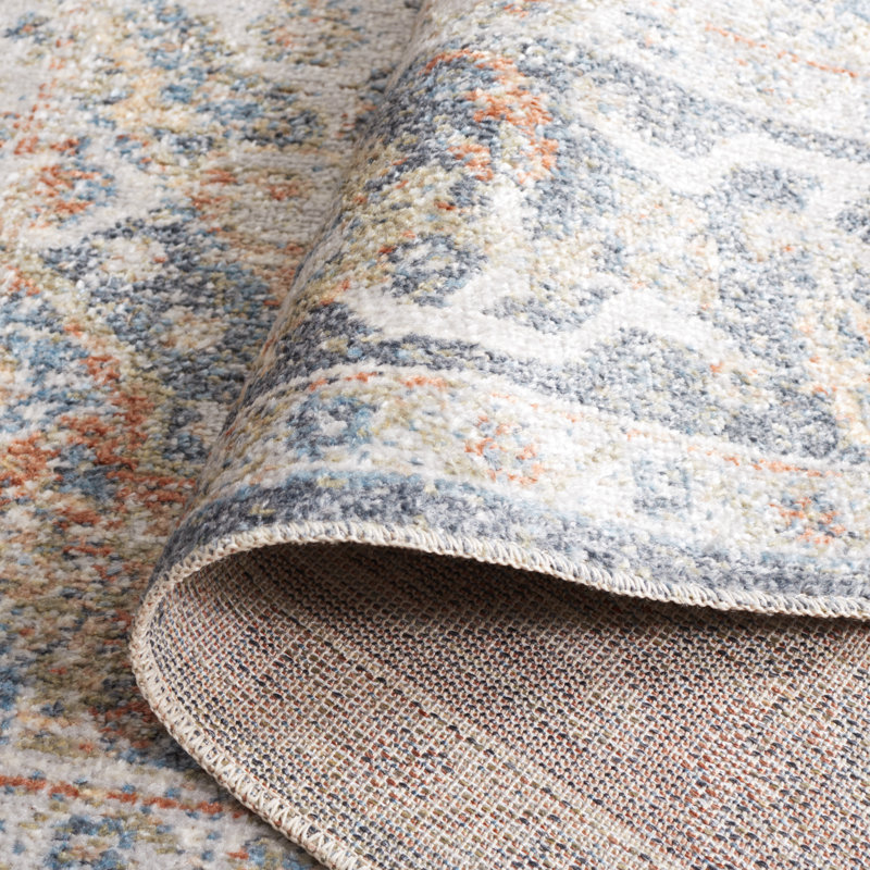 Cunegunda Performance Machine Washable Oriental Rug, Round 6'7"