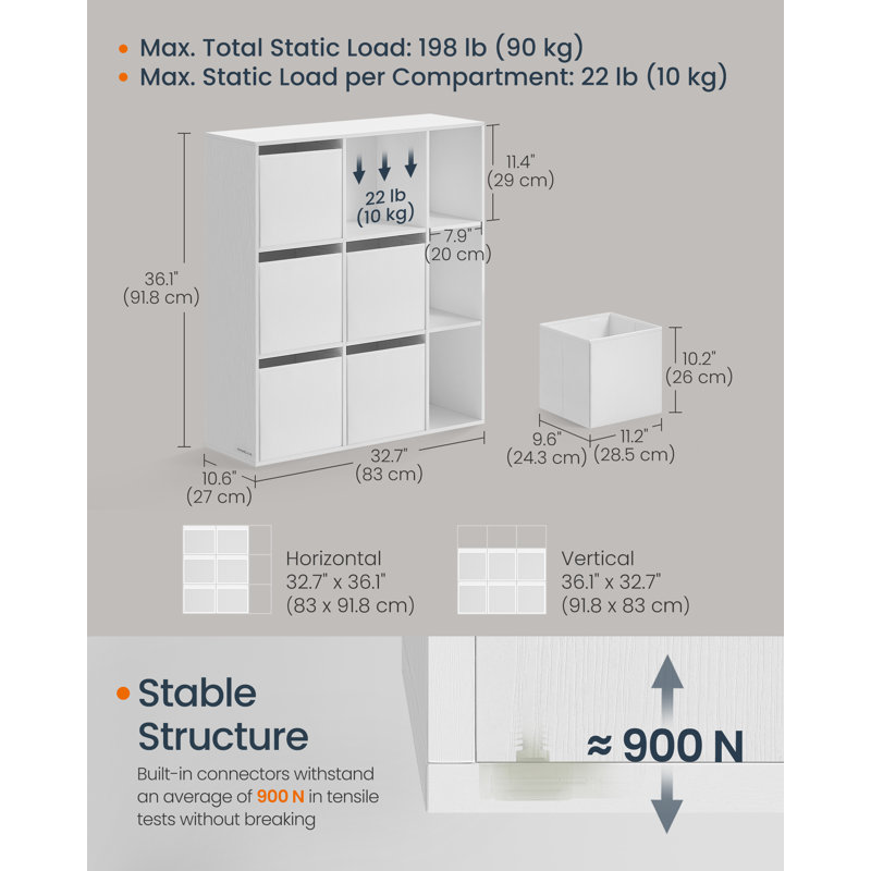 91.8cm H x 83cm W Standard Bookcase