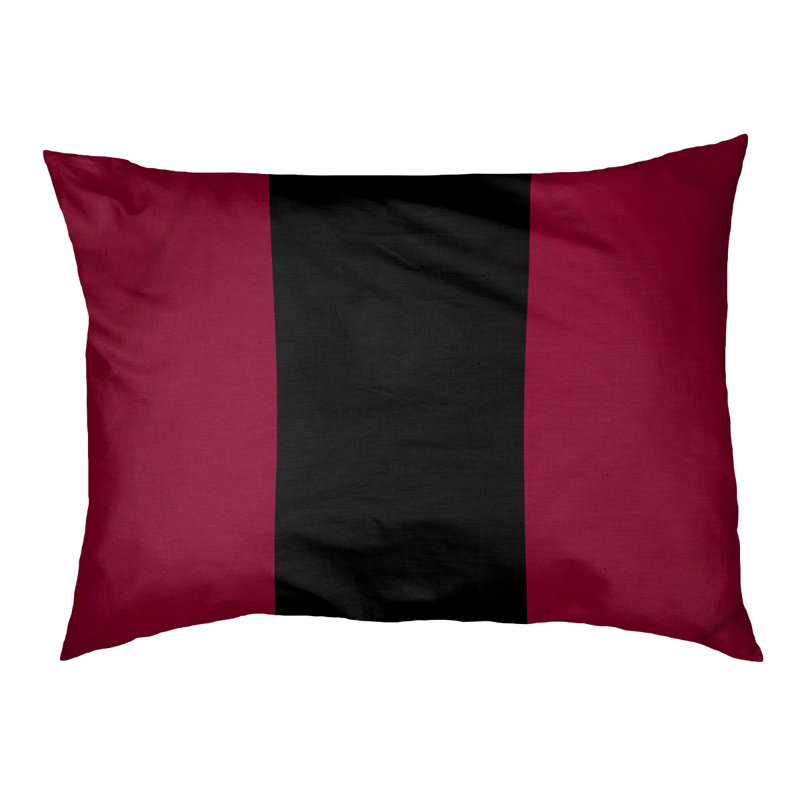 Coussin Designer, Moyen (L 18 po x l 28 po), Rouge / noir / rouge