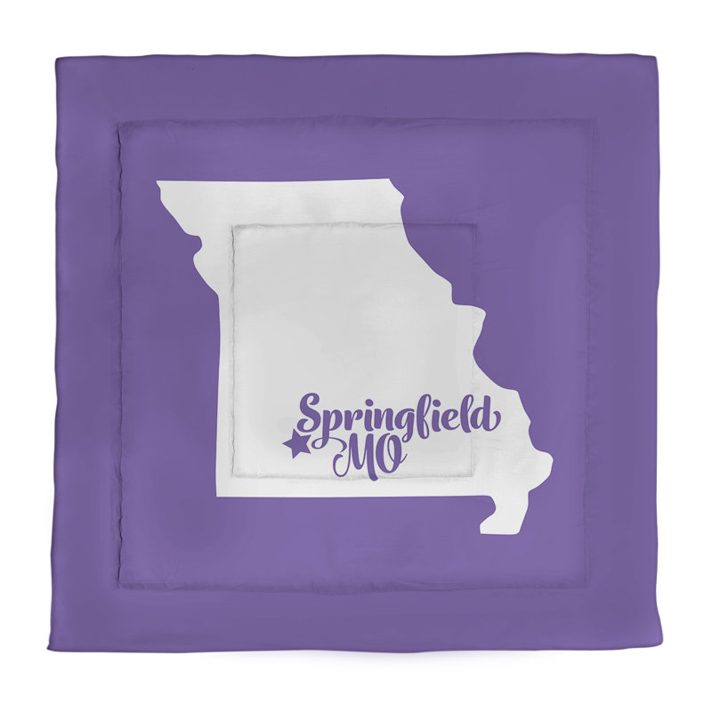 Missouri Polyester Percale Comforter, Purple