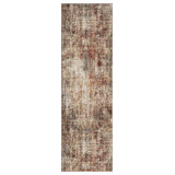 Holsworthy Abstract Area Rug in Ivory/Brown