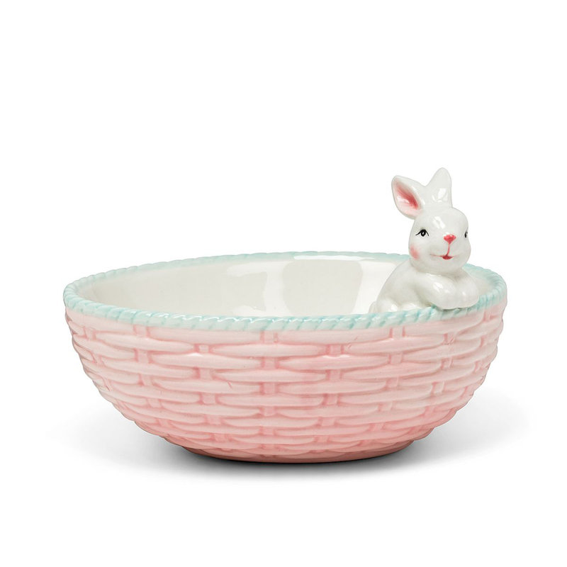 Kopris Bunny In Basket 6 oz. Bol à bonbons