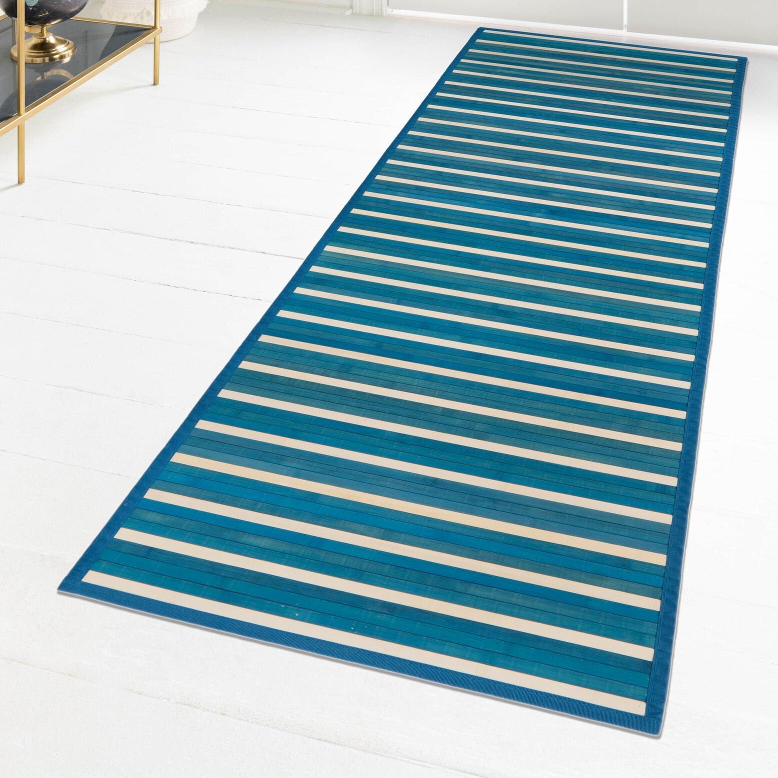 Coweta Bamboo Slat/Seagrass Brown Rug