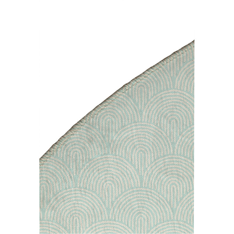 Rolling Humps Non-Slip Outdoor Rug, Round 5'