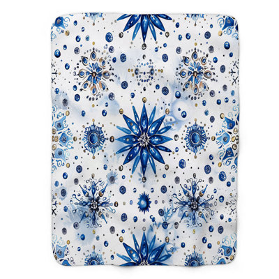 Frosty Elegance - Couverture Sherpa de qualité supérieure 1 pièce