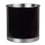 Pot à ustensiles Creative Home en acier inoxydable avec base lestée anti-basculement, noir-687296715-756125079