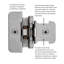 Double charnière démontable 1-1 / 4 po avec cadre à recouvrement automatique - nickel satiné - charnières de porte d'armoire (ensemble de 2)-37287752-125347246