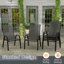 Ensemble de 4 chaises de patio, tissu extérieur en polyester et structure en métal-1275421179