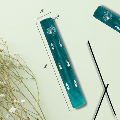 Hosley - Ensemble de 6 porte-encens en bois vert 10 po, cadeau idéal pour mariage, aromathérapie, zen, spa, reiki, méditation