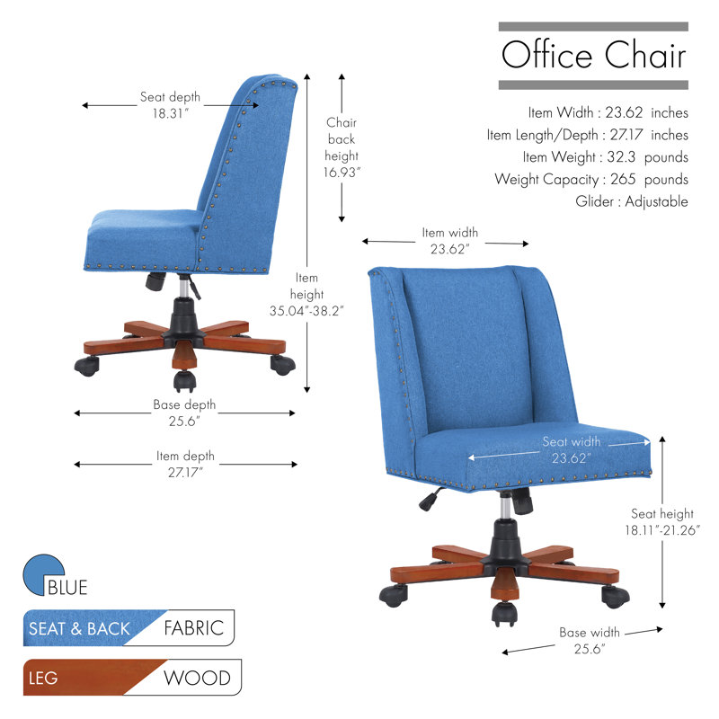 Chaise de travail Analyser, Bleu