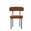 Ensemble de 2 chaises de salle à manger, dossier rond de style Mid-Century, chaises rondes rembourrées-1975947861