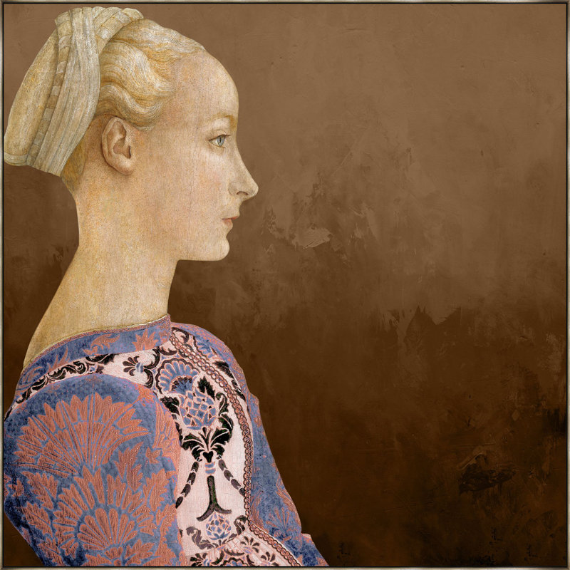 «Lady Ophelia» par Lillian August - peinture à cadre flottant sur toile