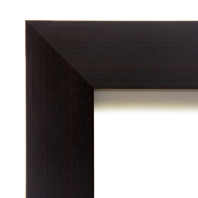 Jillissa Solid Wood Wall Mirror, Black, Square, 33.75" x 33.75"