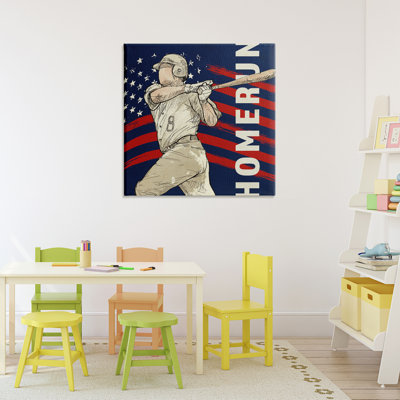 Toile de baseball Patriotic Home Run, design par LightBoxJournal