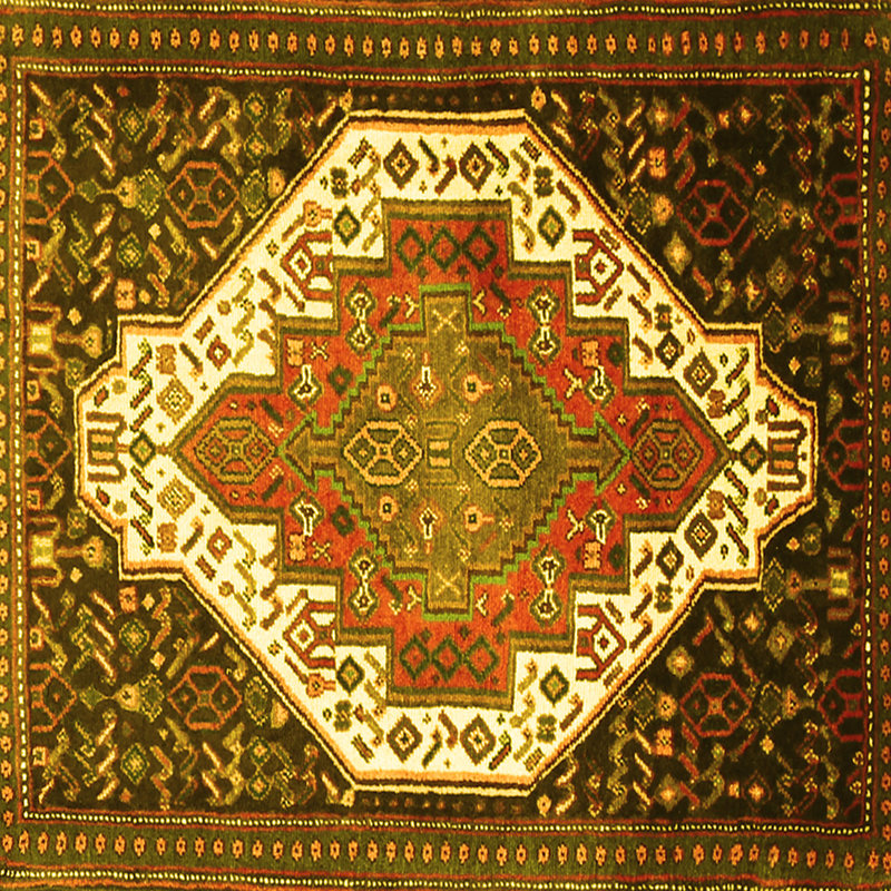 Washable Oriental Indoor Rug, Square 8'