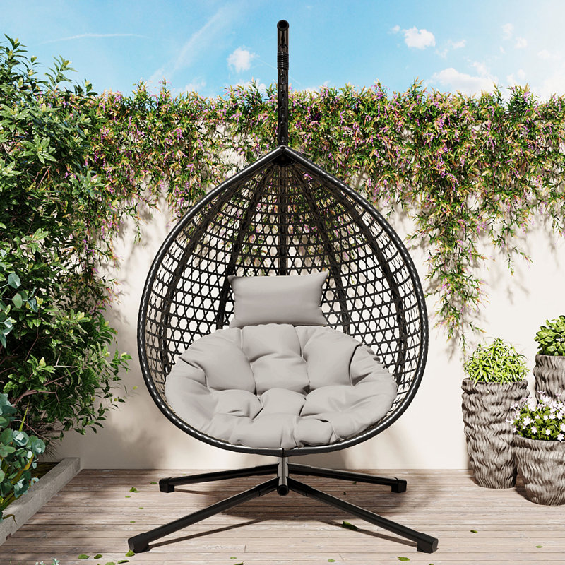 Chaise polyvalente pour l'intérieur et l'extérieur - PE, base en fer robuste, assise réglable pour différents espaces, base de coussin réglable