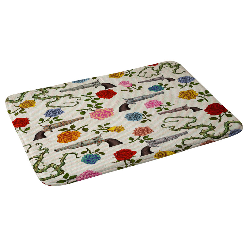 Tapis pour salle de bain pour canons doux et roses