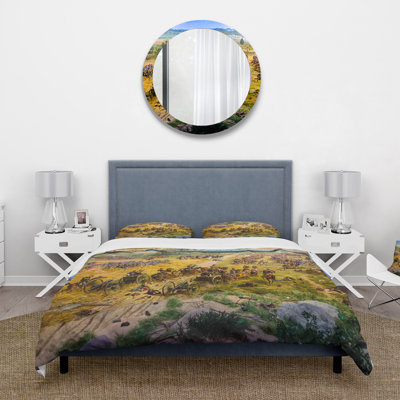 Gettysburg National Military Park - Vintage Duvet Cover Set - Microfiber Polyester