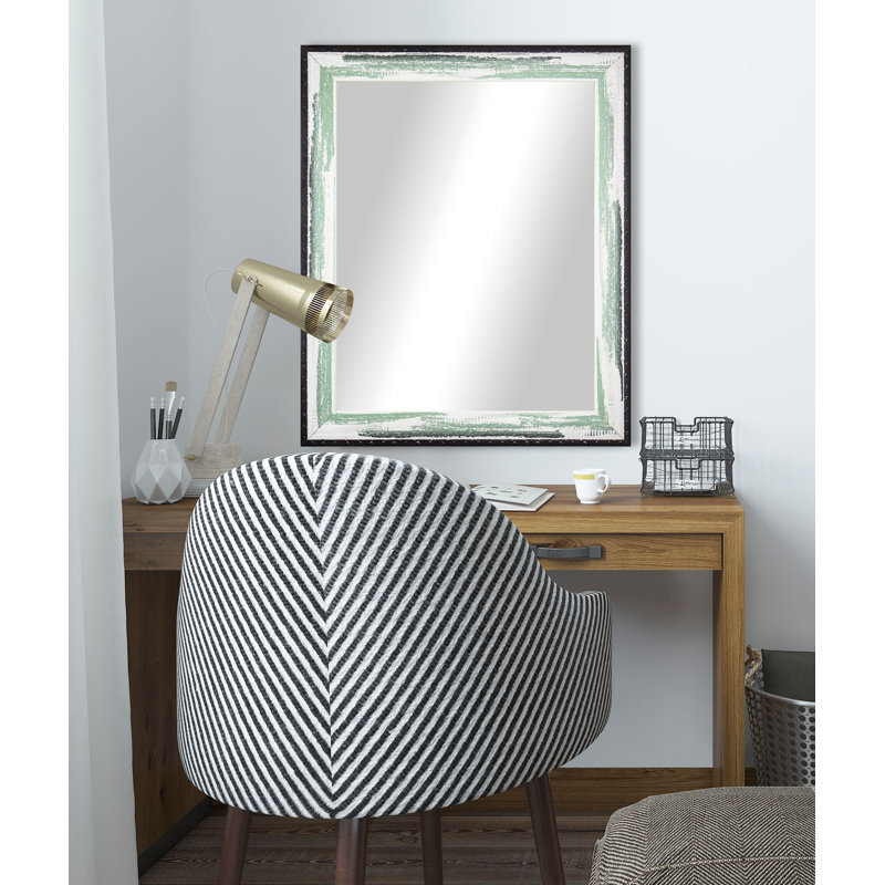Miroir mural Caseyville, H 45,5 po x l 39,5 po, Écume de mer