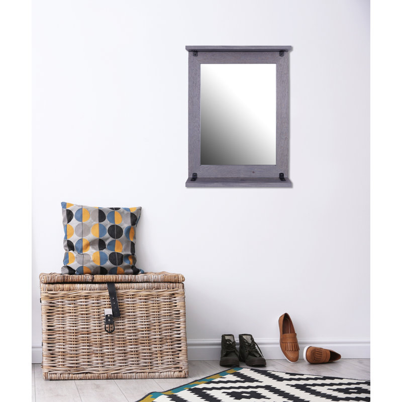 Miroir mural traditionnel avec tablettes Hellam