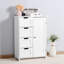 Armoire de rangement pour salle de bain avec tablette réglable et tiroirs