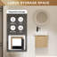 Meuble-lavabo mural avec lavabo en céramique et porte simple en MDF à fermeture en douceur-1034092919