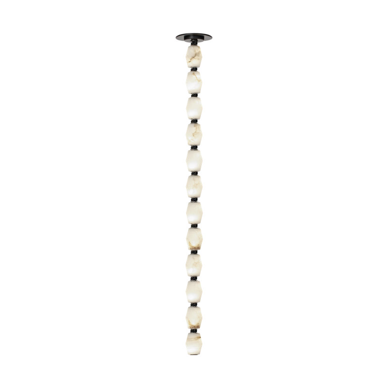 Sean Lavin Collier 36 Pendant in Bronze with Alabaster shade, 2700K, Bronze
