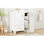 Meuble-lavabo 24 po avec lavabo, armoire de salle de bain avec tablette de porte, tiroir profond, panier coulissant à 2 niveaux, structure en bois massif et panneau de fibres à densité moyenne-1002522602