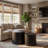 Nesting Coffee Table Set of 2, Modern Round Side Tables in Matte Black with Non-Slip Feet, No Assembly Required