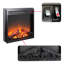 Foyer électrique 18 po avec bûche - chauffage ultra mince, flamme réaliste, protection contre la surchauffe, 1400 W / 5000, surface de 400 pieds carrés, protection de chauffage, pi.