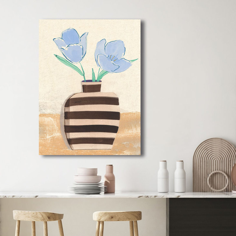 Vase With Tulips II by Pat Dupree - Wrapped Canvas Print, 100cm H x 70cm W